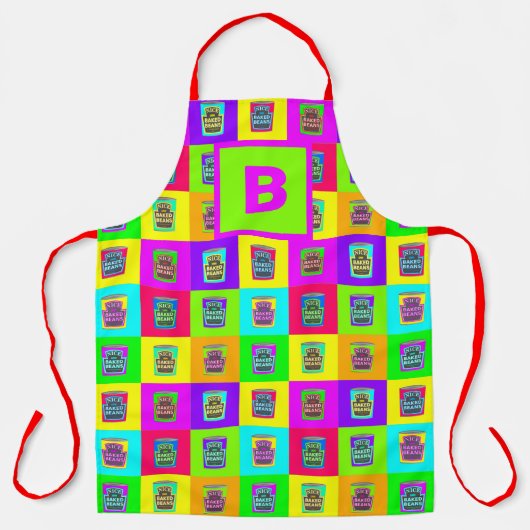 POP Art Baked Beans Can Neon Schürze (Vorderseite)