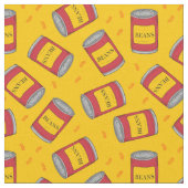 Pop Art Baked Boans Küche Gemustert Stoff (Nahaufnahme)
