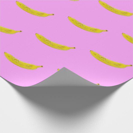 Pop Art Banana Geschenkpapier (Ecke)