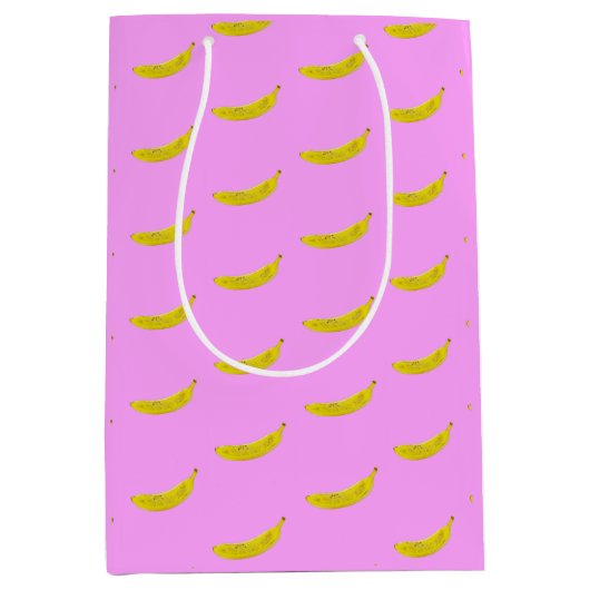 Pop Art Banana Mittlere Geschenktüte (Vorderseite)