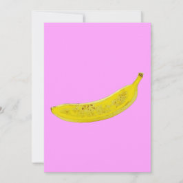 Pop Art Banana Rosa Hintergrund Einladung