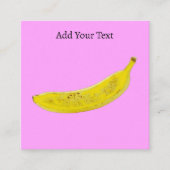 Pop Art Banana Rosa Hintergrund Personalisiert Begleitkarte (Vorderseite)