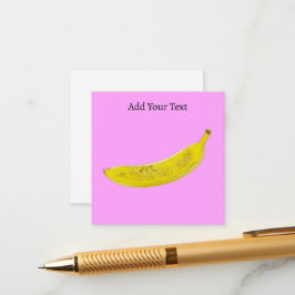 Pop Art Banana Rosa Hintergrund Personalisiert Begleitkarte