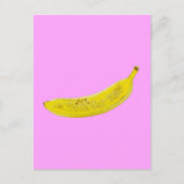 Pop Art Banana Rosa Hintergrund Postkarte (Vorderseite)