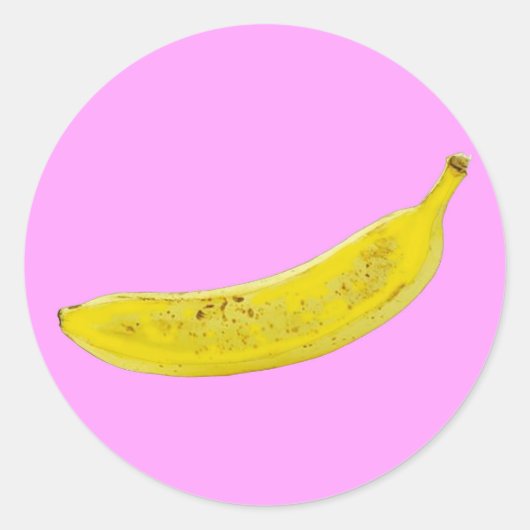 Pop Art Banana Runder Aufkleber (Vorderseite)