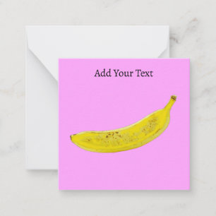 Pop-Art-Banane Rosa Hintergrund Personalisiert Mitteilungskarte