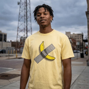 Pop-Art-Banane und Grafik mit Ducktape in Halbtonr T-Shirt