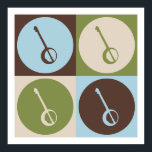 Pop Art Banjo Poster<br><div class="desc">Pop Art Banjo. Erleben Sie dieses lustige Design mit Ihrem Hobby,  Beruf oder Besessenheit auf großen T - Shirt,  Aufklebern & vielem mehr. Sie machen auch tolle Geschenke!</div>