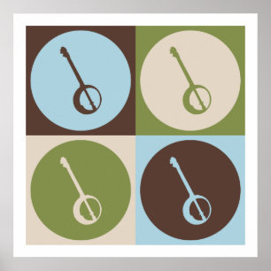 Pop Art Banjo Poster