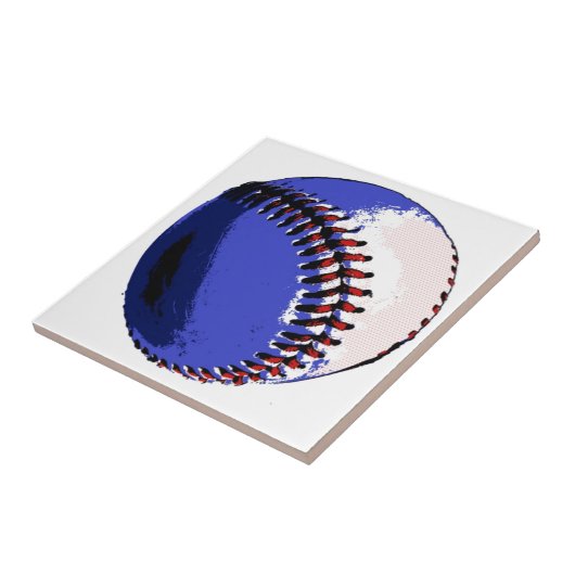 Pop Art Baseball Fliese (Seite)