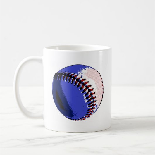 Pop Art Baseball Kaffeetasse (Links)