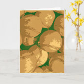 Pop Art Baseball Karte (Gelbe Blume)