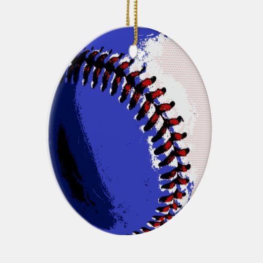 Pop Art Baseball Keramik Ornament (Rechts)