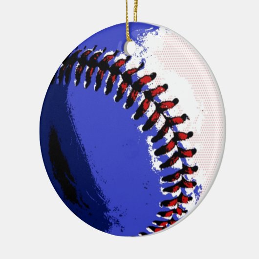 Pop Art Baseball Keramik Ornament (Links)
