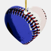 Pop Art Baseball Keramik Ornament (Vorne)
