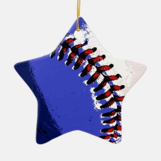 Pop Art Baseball Keramikornament (Vorne)