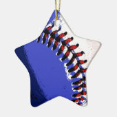 Pop Art Baseball Keramikornament (Links)