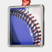 Pop Art Baseball Ornament Aus Metall (Links)