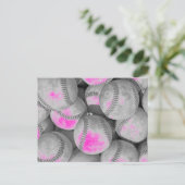 Pop Art Baseball Postkarte (Stehend Vorderseite)