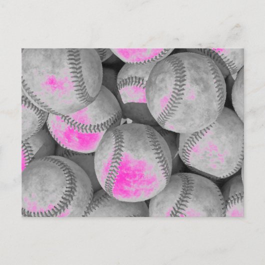 Pop Art Baseball Postkarte (Vorderseite)