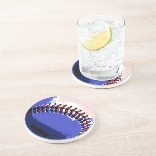 Pop Art Baseball Untersetzer (Seite)