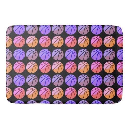 Pop-Art-Basketball Badematte (Vorderseite)