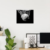 Pop Art Basketball Ball & Net Print Poster (Heimbüro)