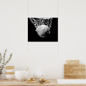 Pop Art Basketball Ball & Net Print Poster (Küche)