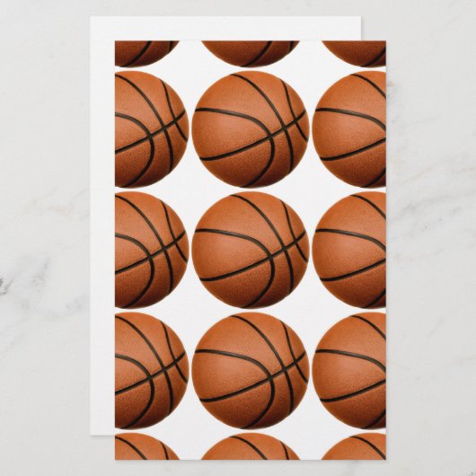 Pop Art Basketball Briefpapier (Vorne/Hinten)
