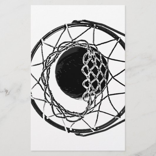 Pop Art Basketball Briefpapier (Vorderseite)