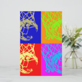 Pop Art Basketball Briefpapier (Stehend Vorderseite)