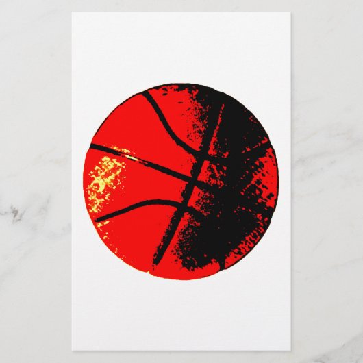 Pop Art Basketball Briefpapier (Vorderseite)