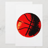 Pop Art Basketball Briefpapier (Vorne/Hinten)