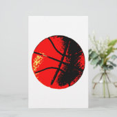 Pop Art Basketball Briefpapier (Stehend Vorderseite)