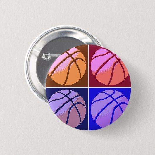 Pop Art Basketball Button (Vorne & Hinten)
