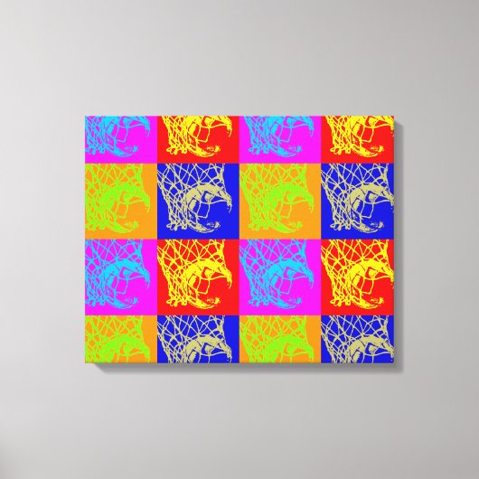Pop Art Basketball Einzigartig Trendy Wrapped Canv Leinwanddruck (Vorderseite)