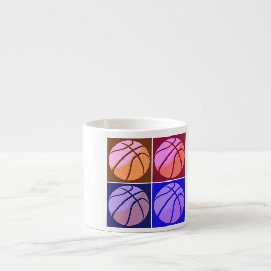 Pop Art Basketball Espressotasse (Vorderseite)