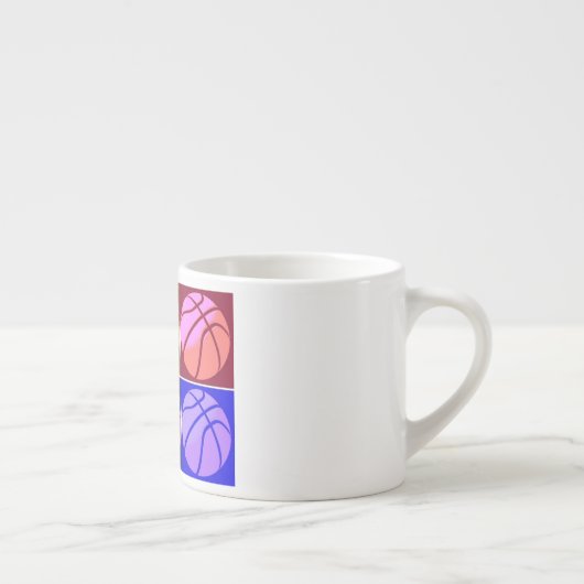 Pop Art Basketball Espressotasse (Rechts)