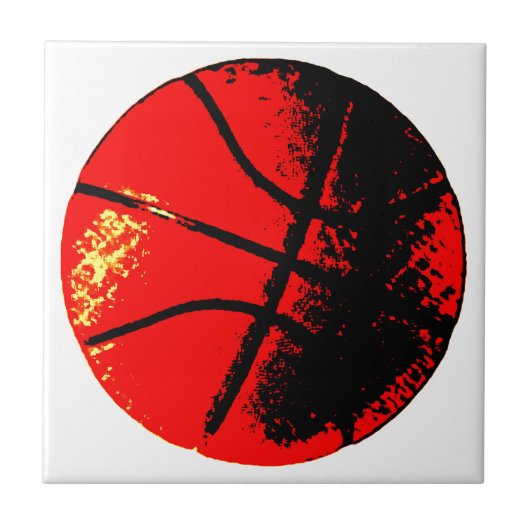 Pop Art Basketball Fliese (Vorderseite)