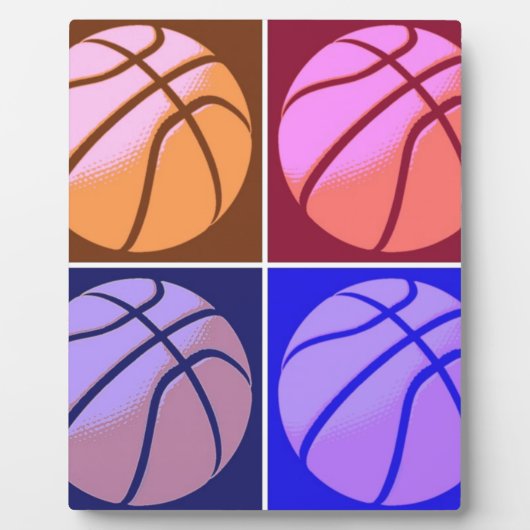 Pop Art Basketball Fotoplatte (Vorderseite)