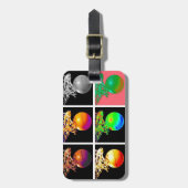 Pop Art Basketball Gepäckanhänger (Vorderseite vertikal)