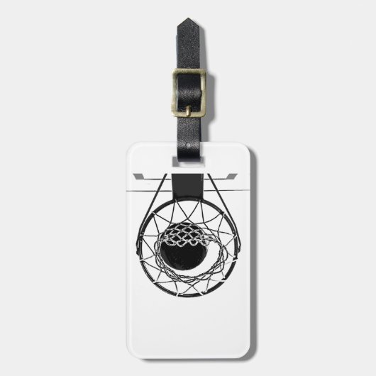 Pop Art Basketball Gepäckanhänger (Vorderseite vertikal)