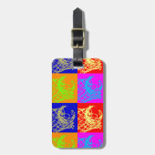 Pop Art Basketball Gepäckanhänger (Vorderseite vertikal)