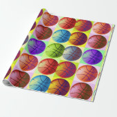 Pop Art Basketball Geschenkpapier (Ungerollt)