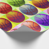Pop Art Basketball Geschenkpapier (Ecke)
