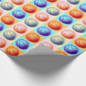Pop Art Basketball Geschenkpapier (Ecke)