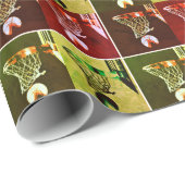 Pop Art Basketball Geschenkpapier (Rolleneckpunkt)