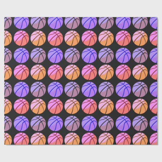 Pop Art Basketball Geschenkpapier (Flach)