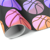Pop Art Basketball Geschenkpapier (Rolleneckpunkt)