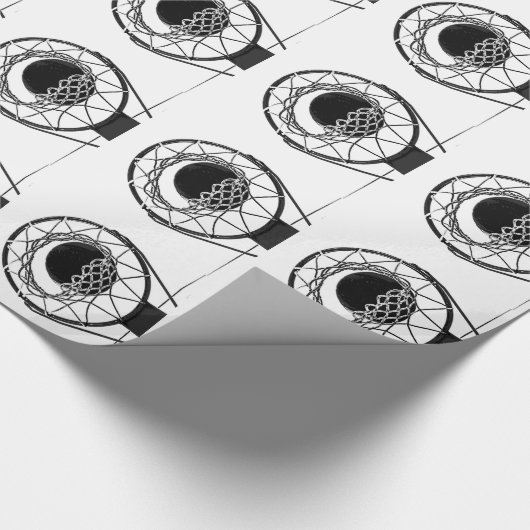 Pop Art Basketball Geschenkpapier (Ecke)